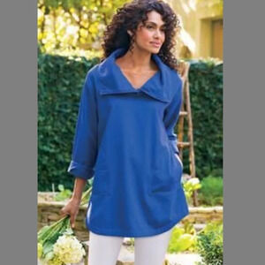 Soft Surroundings Port Royal Tunic Pullover Knit Top Sweater Vacation Boho
